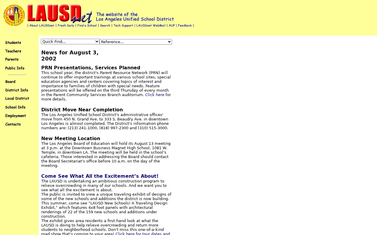 lausd.net in 2002