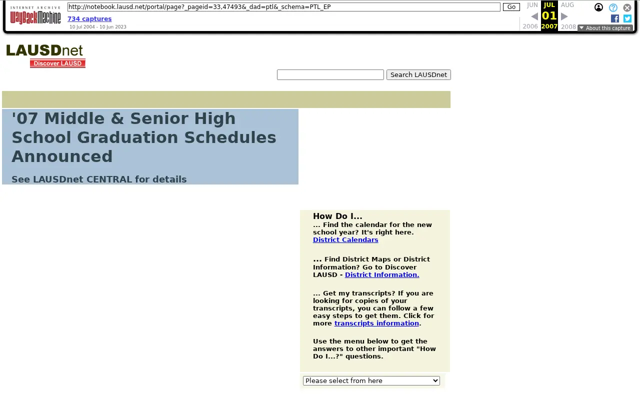 lausd.net in 2007