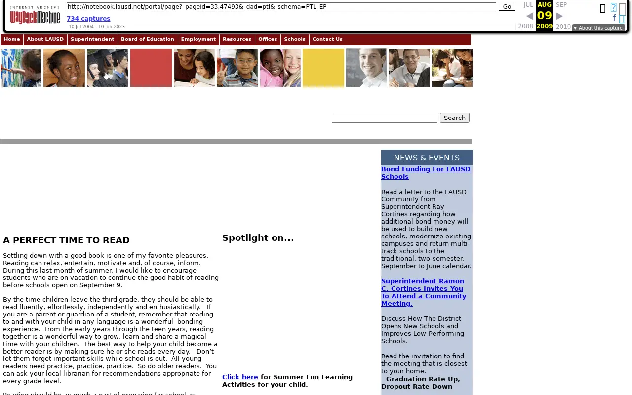 lausd.net in 2009