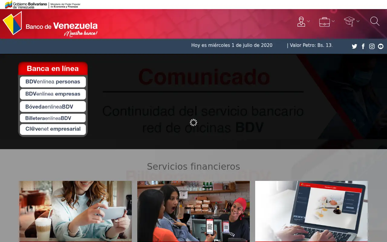 bancodevenezuela.com in 2020