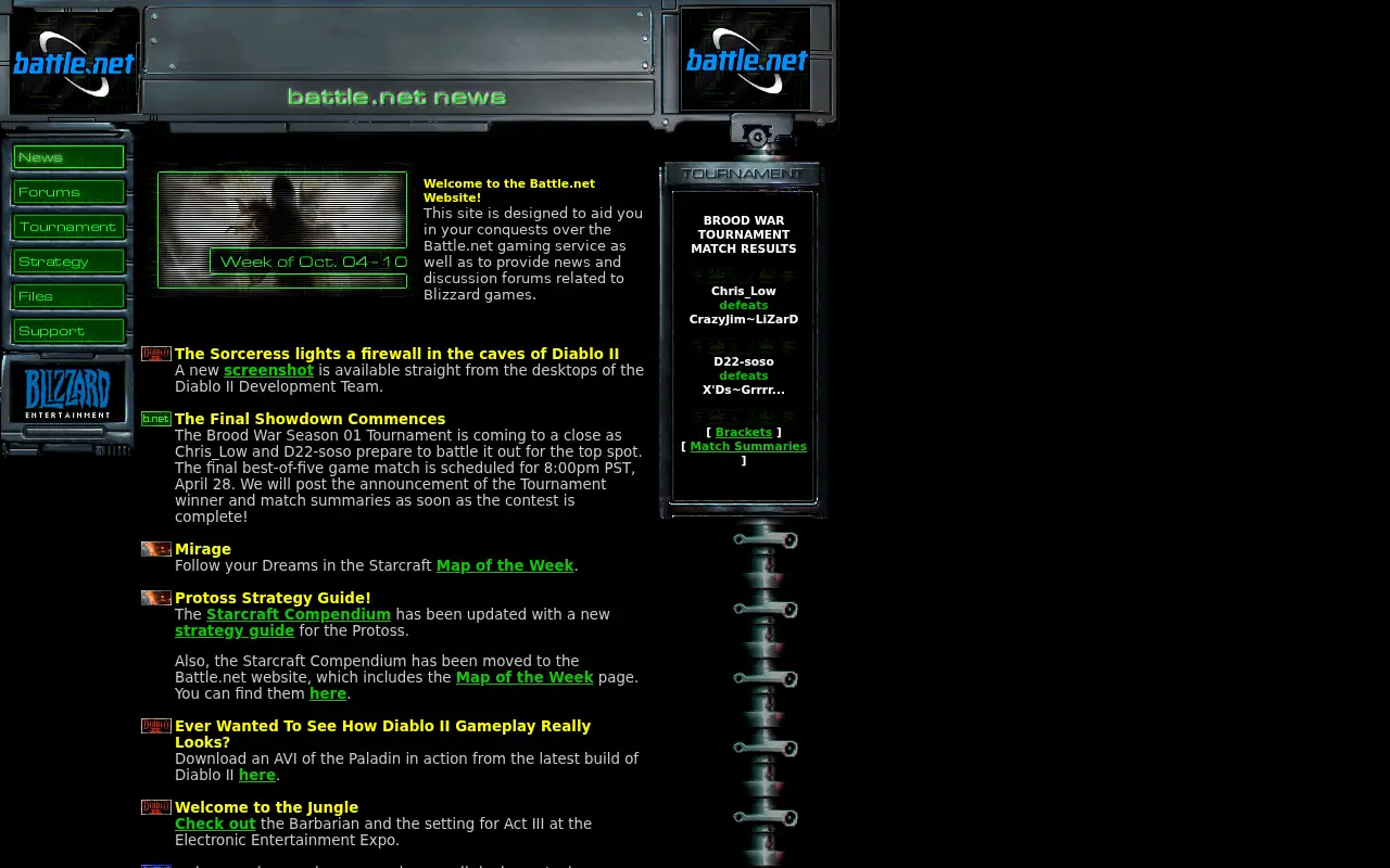 battle.net in 1999