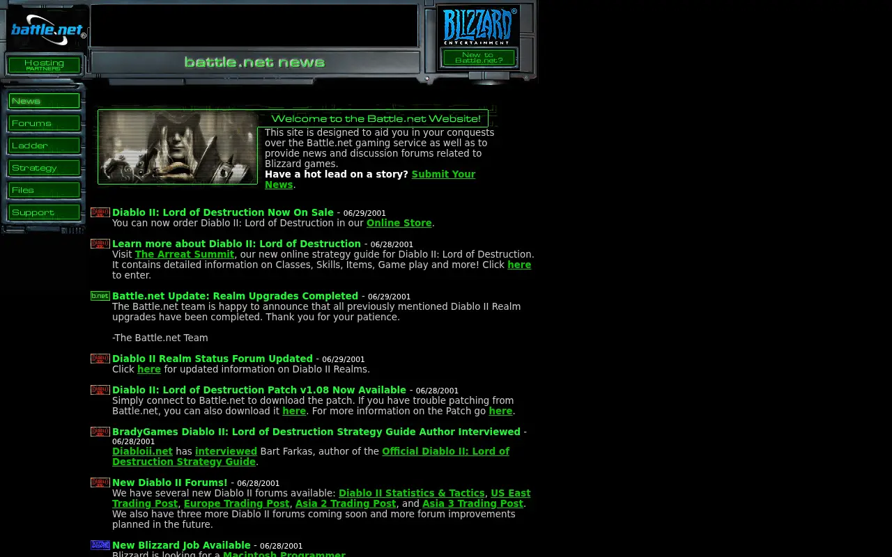 battle.net on July 1, 2001