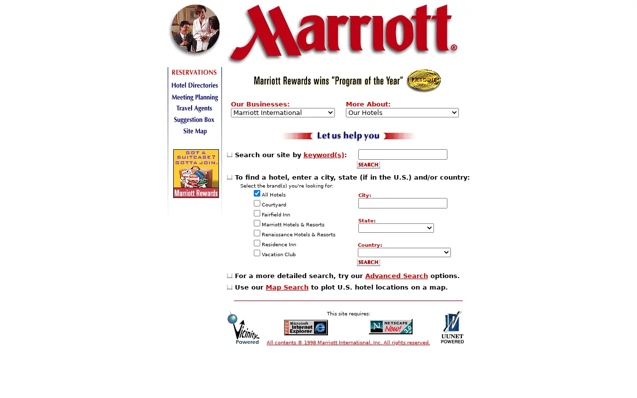 marriott.com in 1998
