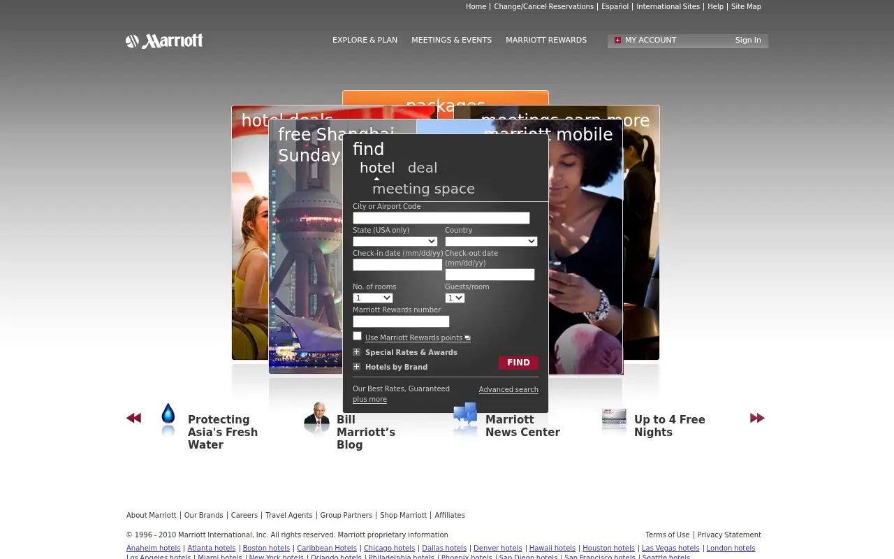 marriott.com in 2010