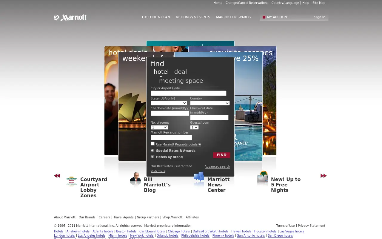 marriott.com in 2011