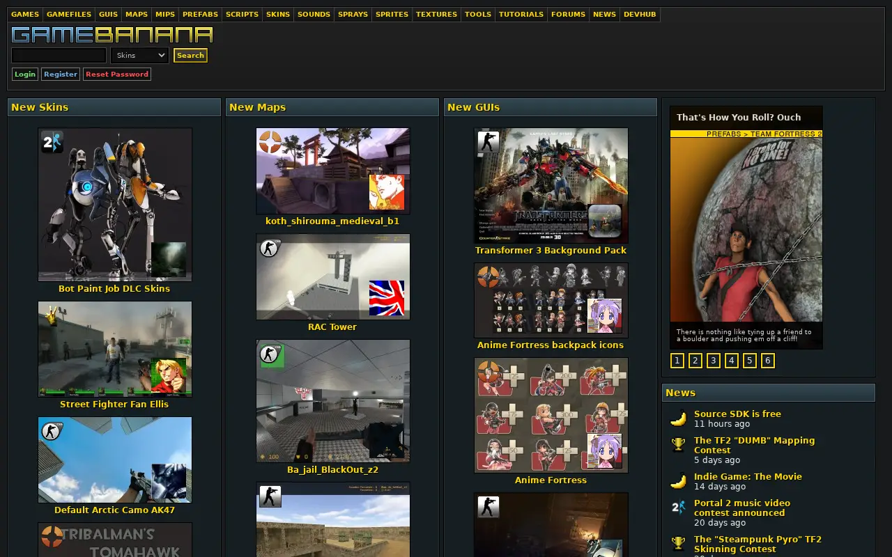 gamebanana.com in 2011