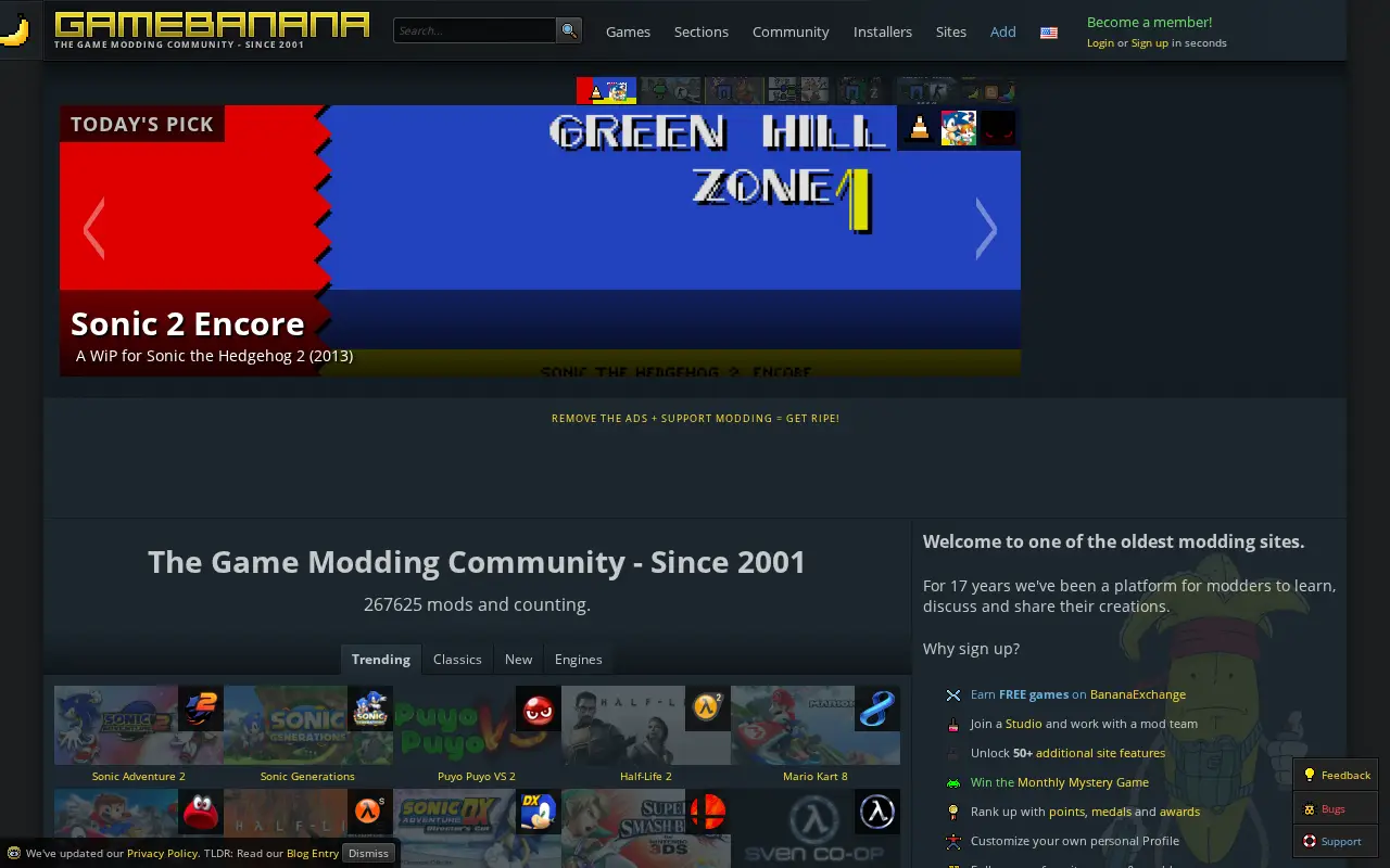gamebanana.com in 2018