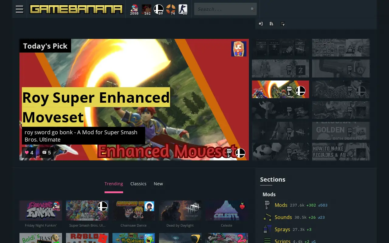 gamebanana.com in 2021