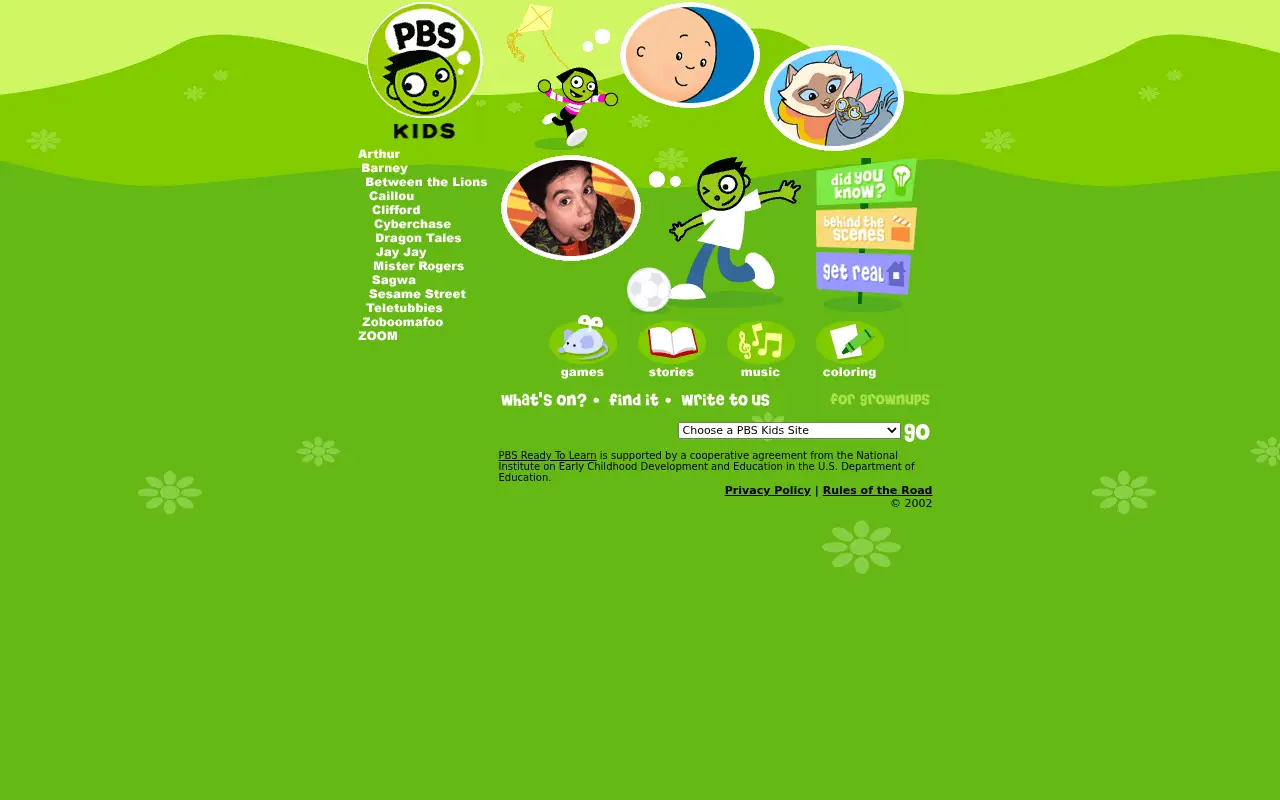 pbskids.org in 2002