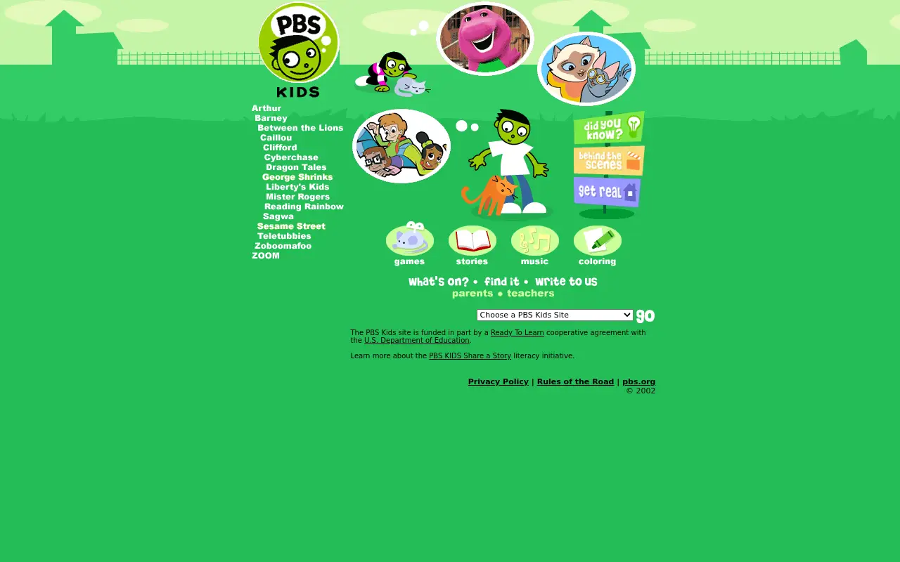 pbskids.org in 2003