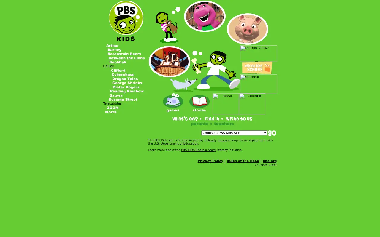 pbskids.org in 2004