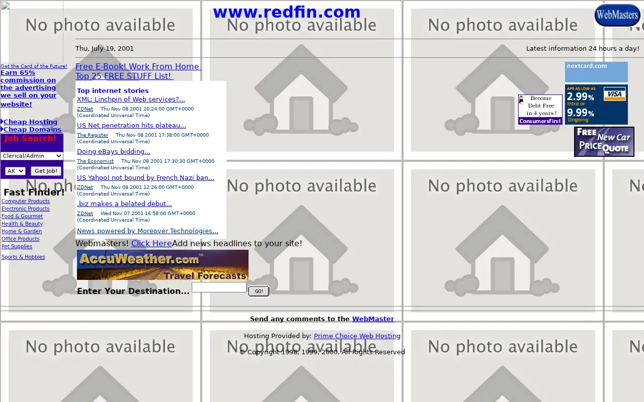 redfin.com in 2001