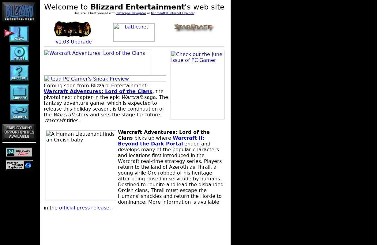 blizzard.com in 1997