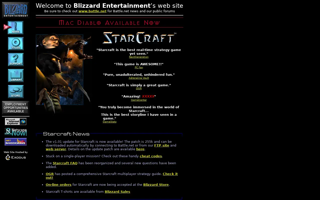 blizzard.com in 1998
