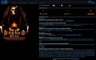 blizzard.com in 2001