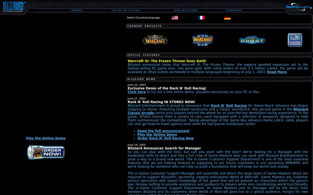 blizzard.com in 2003