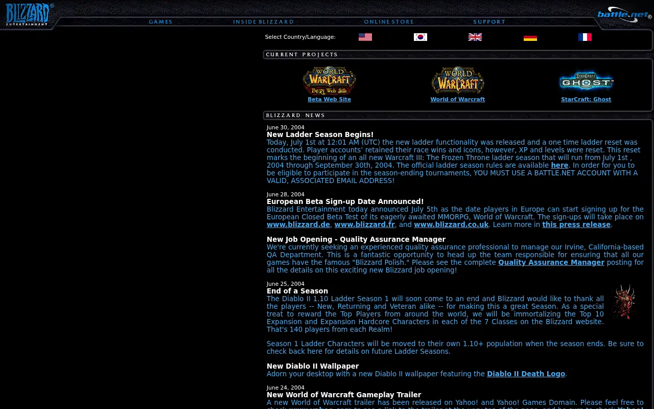 blizzard.com in 2004