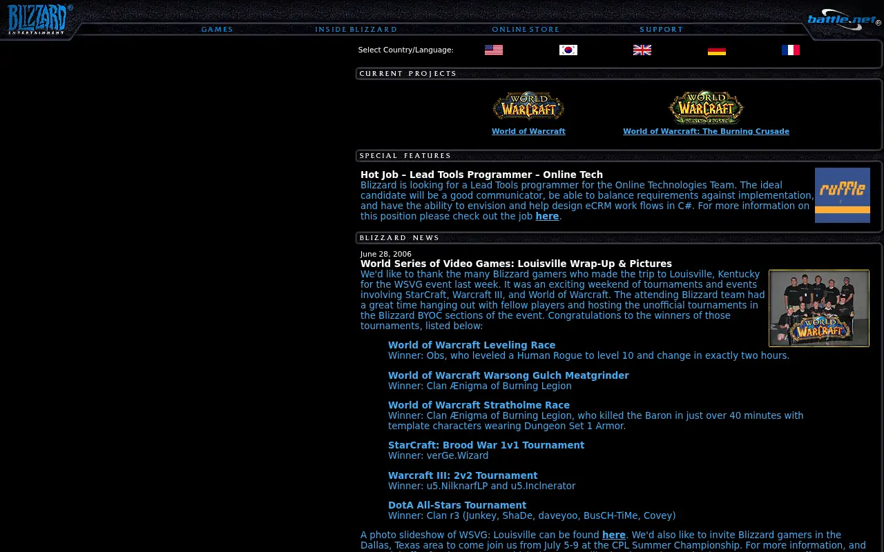 blizzard.com in 2006