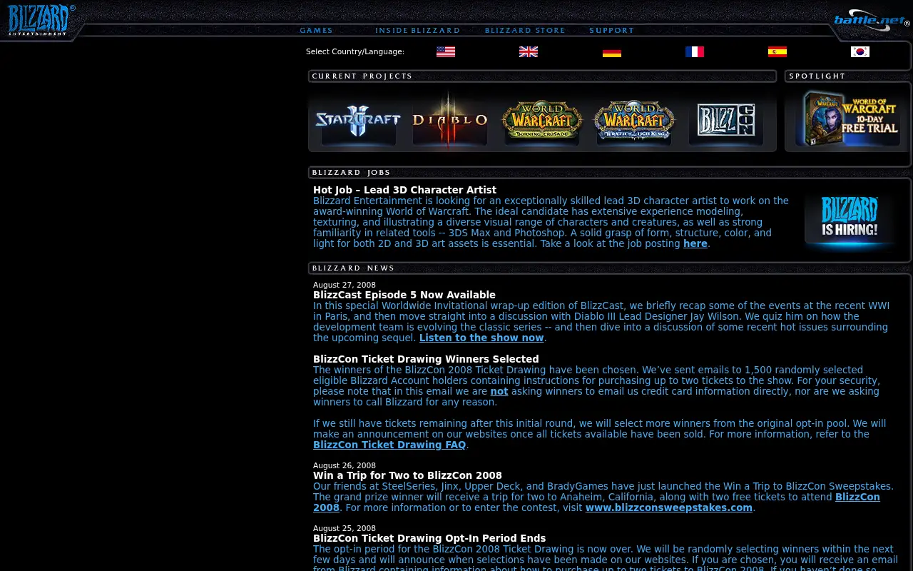 blizzard.com in 2008