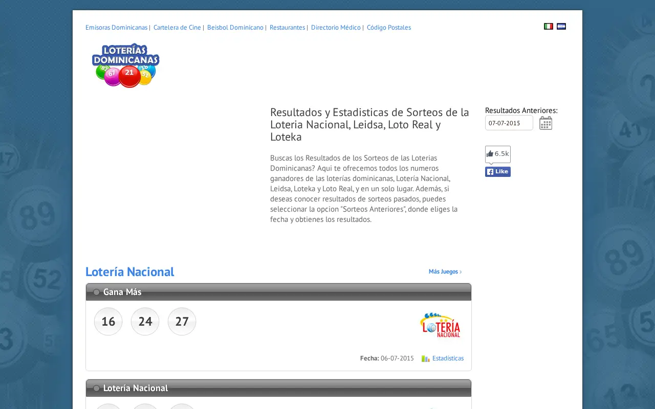loteriasdominicanas.com in 2015