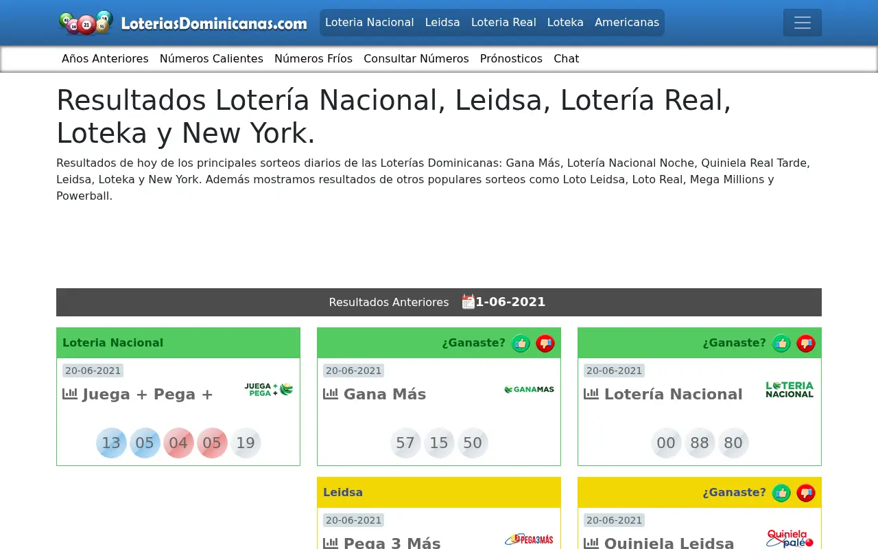 loteriasdominicanas.com in 2021