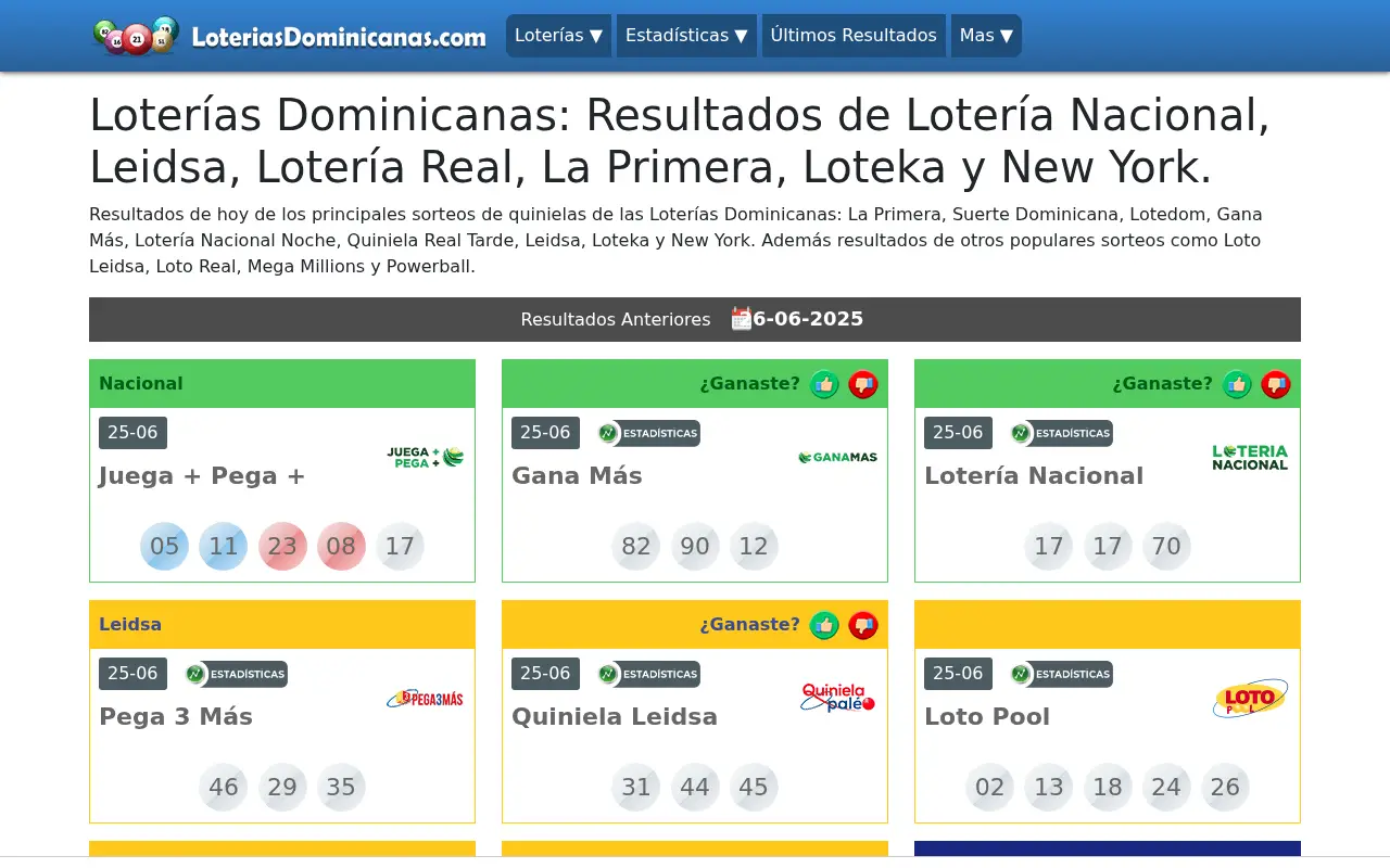 loteriasdominicanas.com in 2025