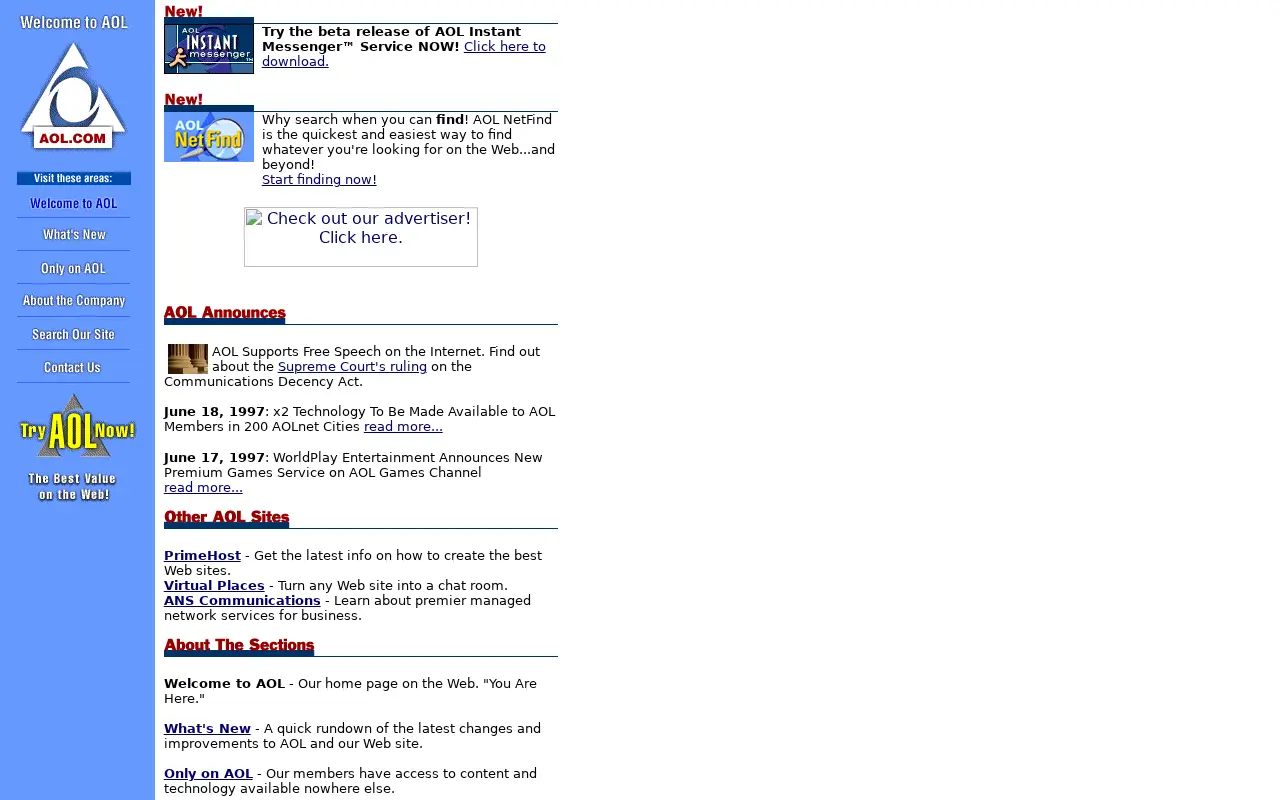aol.com in 1997