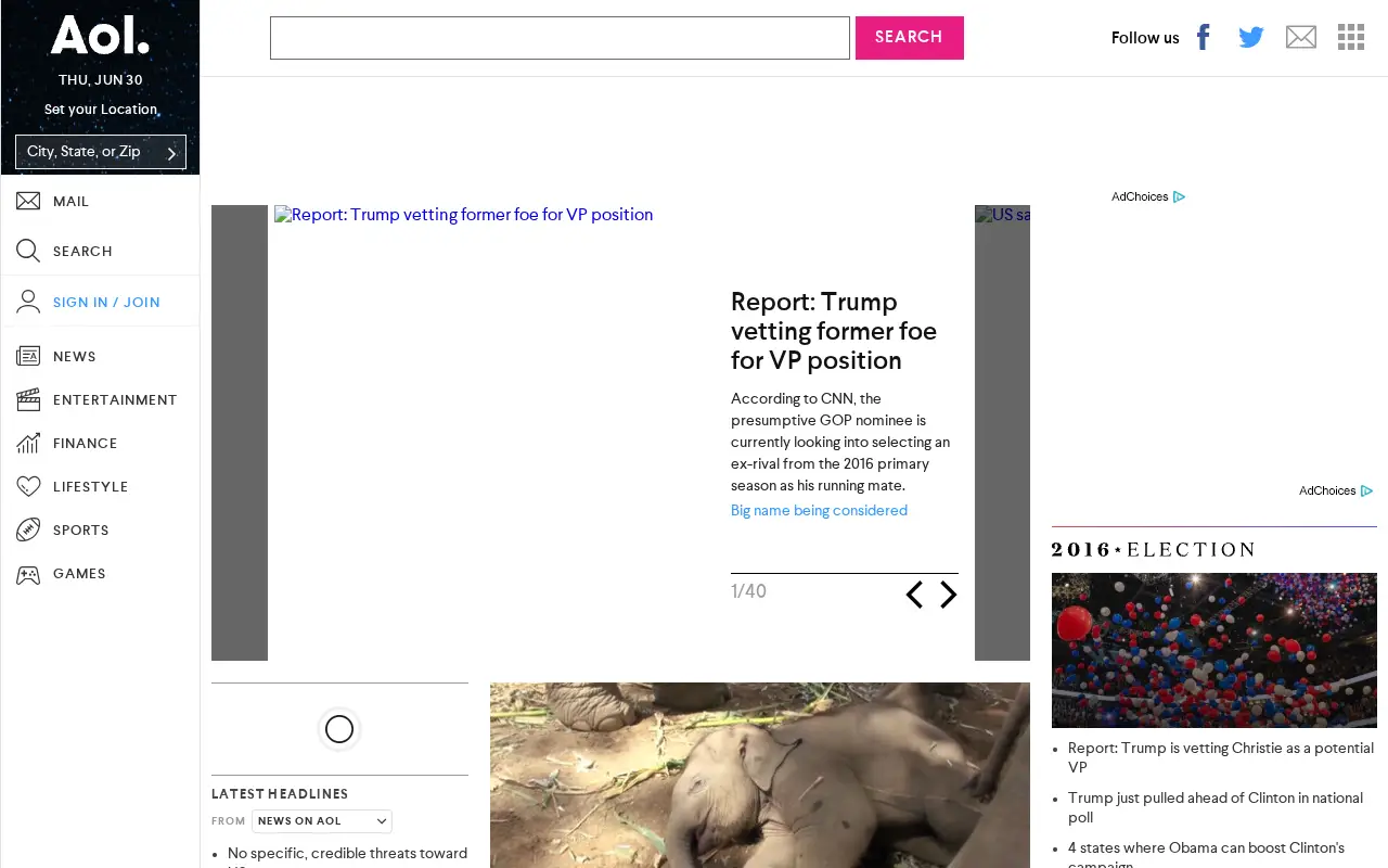 aol.com on July 1, 2016