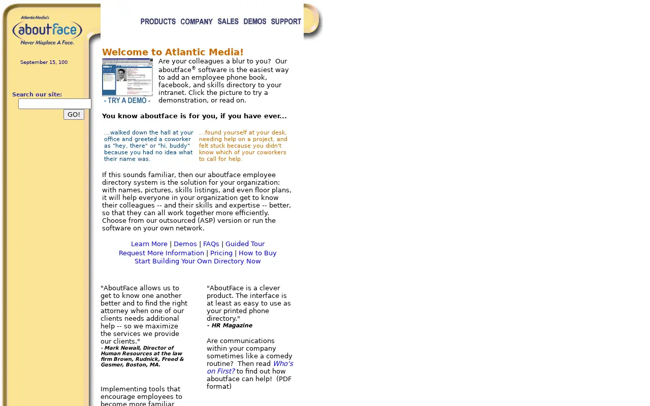 facebook.com in 2000