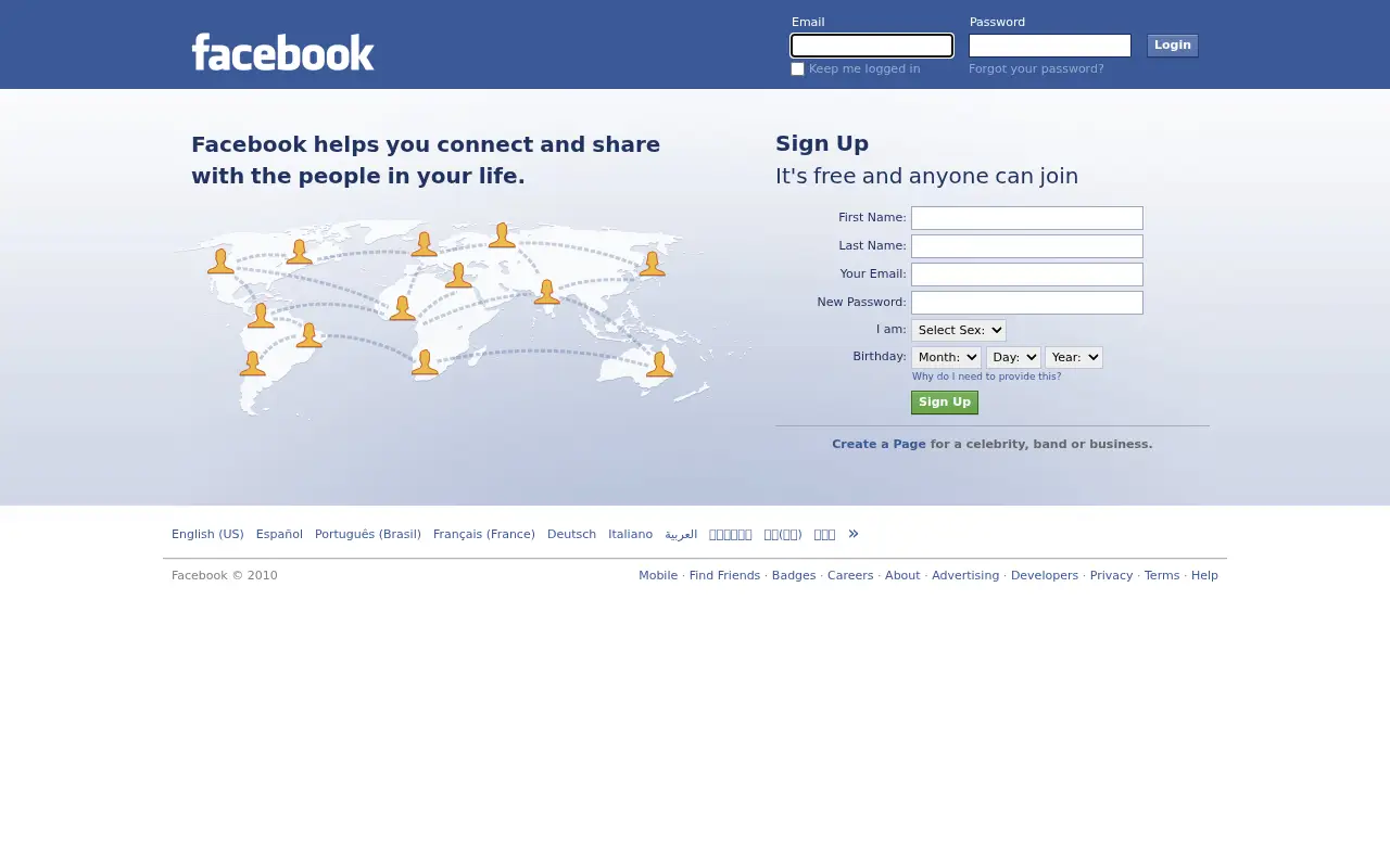 facebook.com in 2010