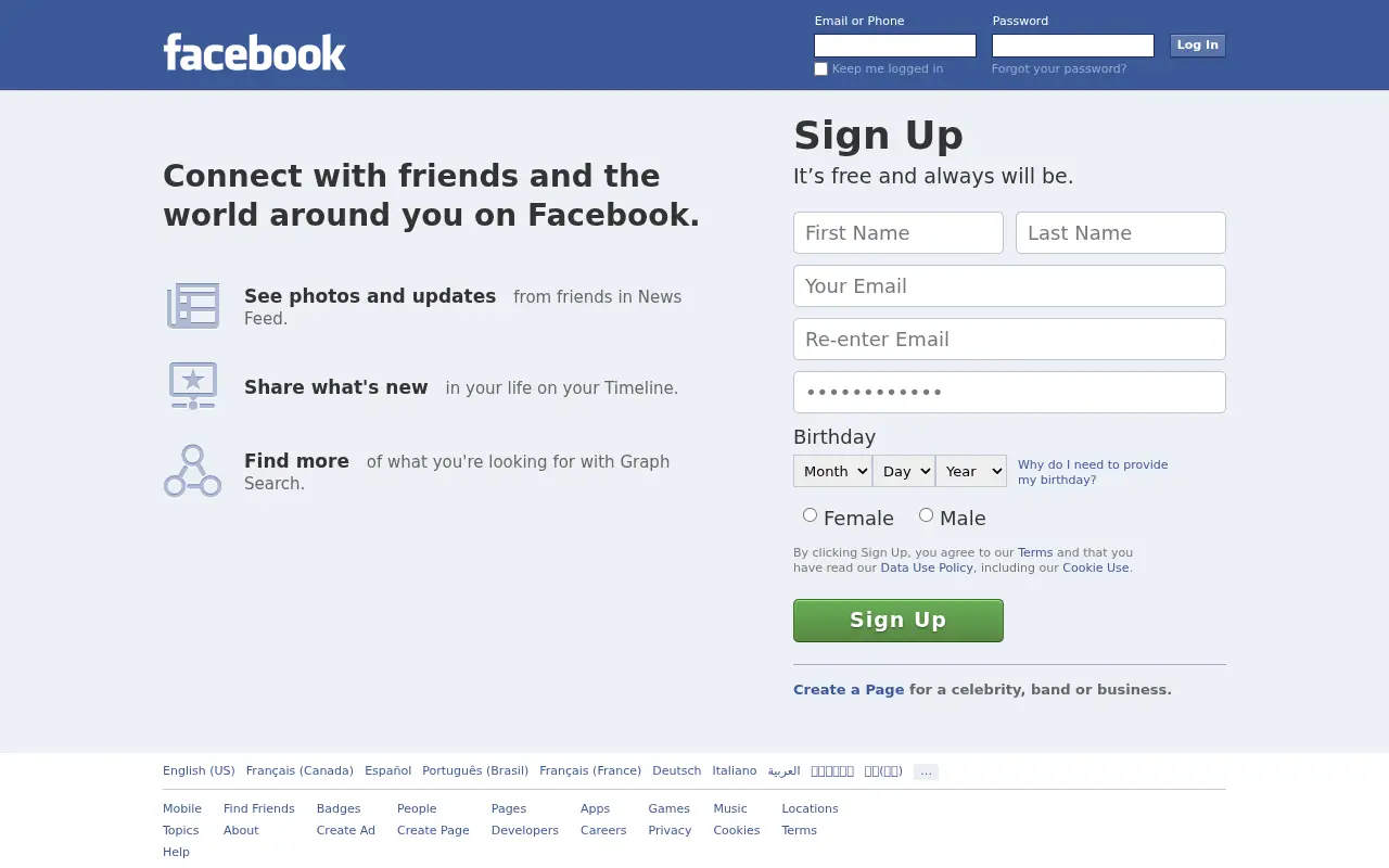 facebook.com in 2014
