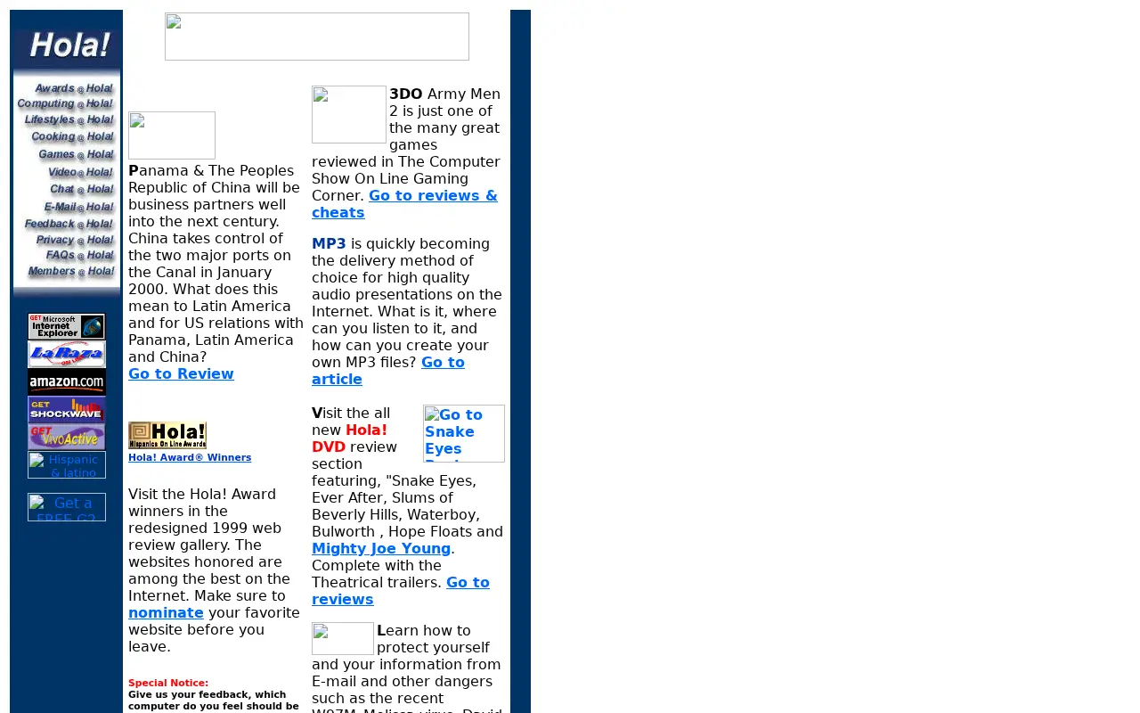 hola.com in 1999
