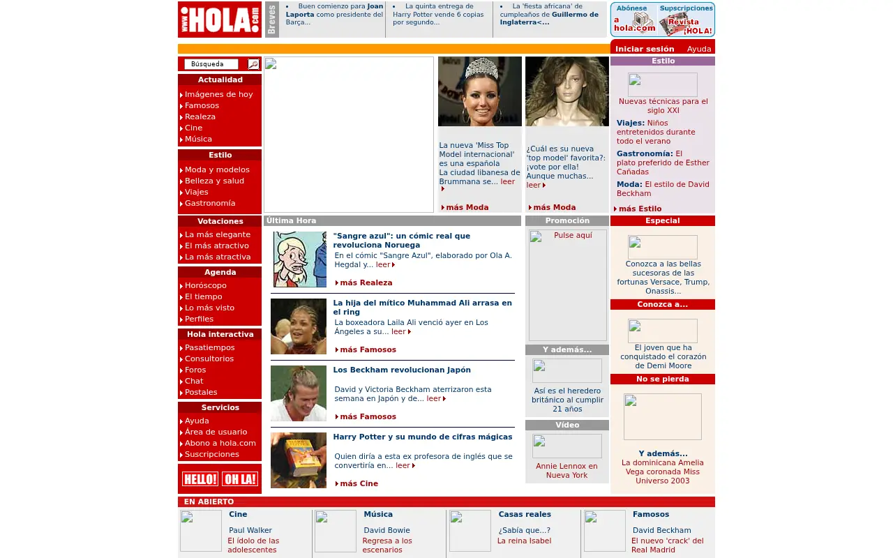 hola.com in 2003