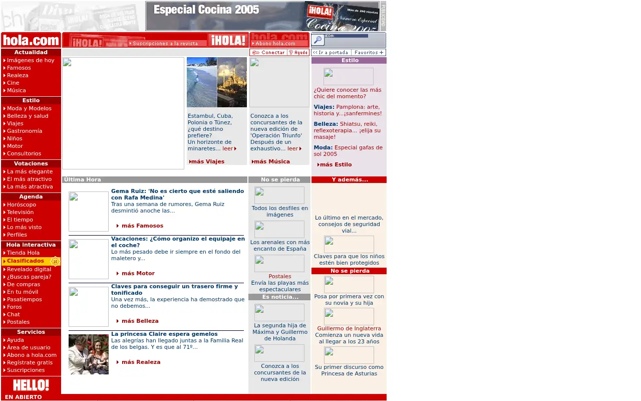 hola.com in 2005