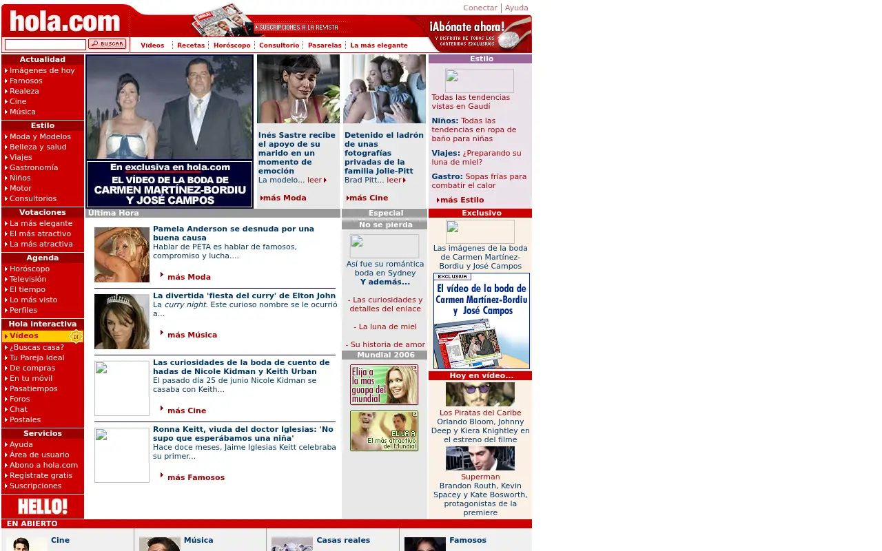hola.com in 2006