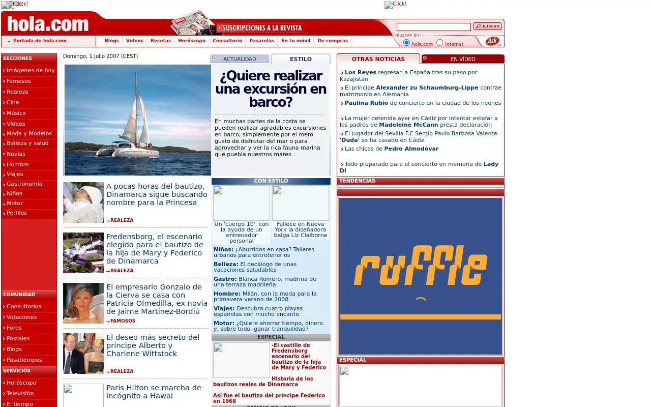 hola.com in 2007
