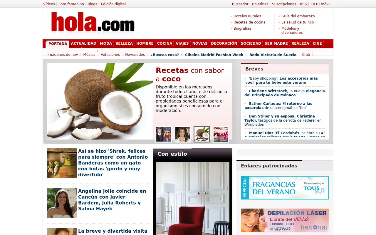 hola.com in 2010