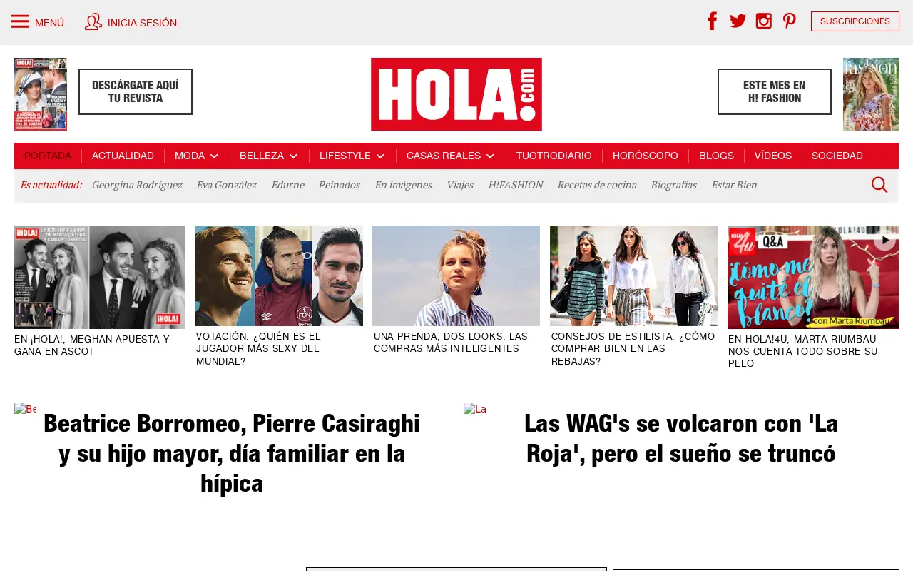 hola.com on July 1, 2018