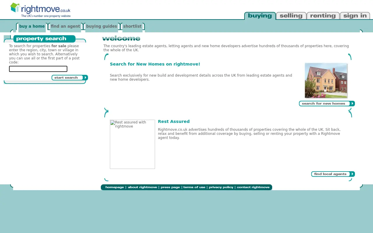 rightmove.co.uk in 2003
