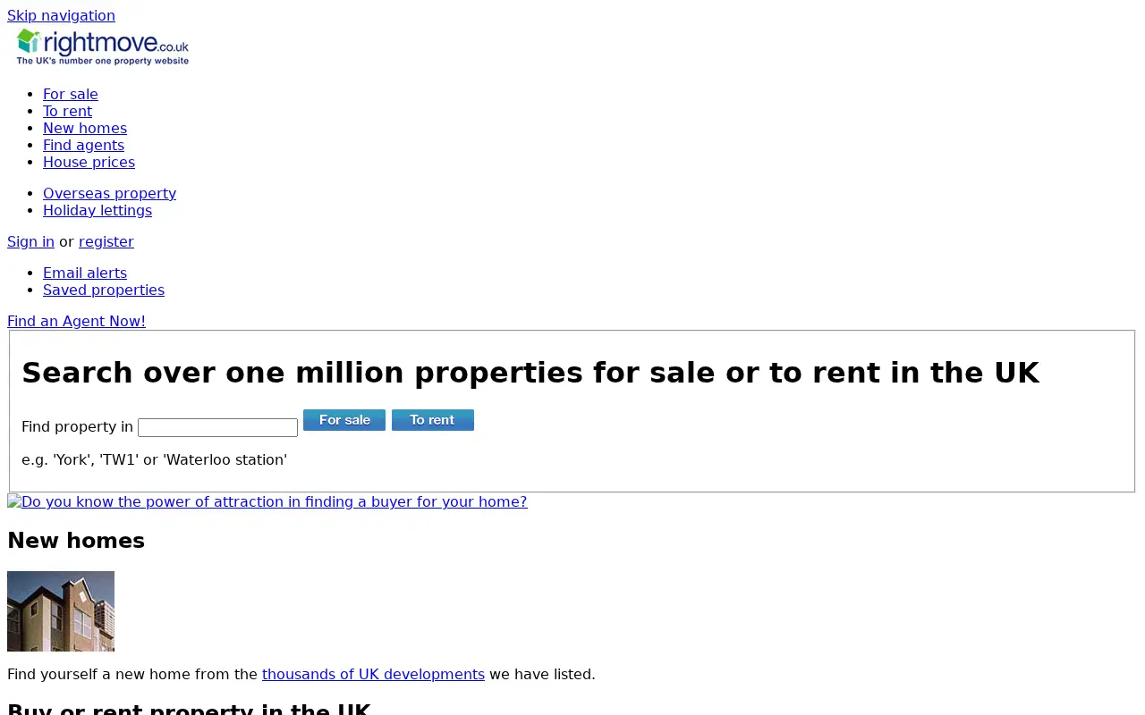 rightmove.co.uk in 2008