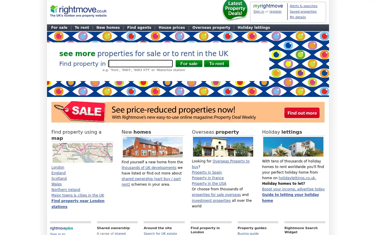 rightmove.co.uk in 2009