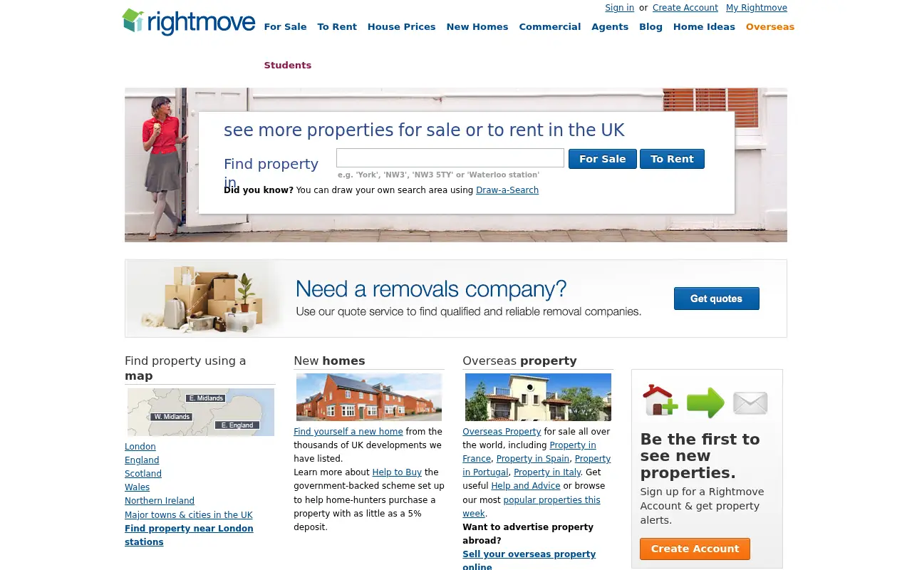 rightmove.co.uk in 2013