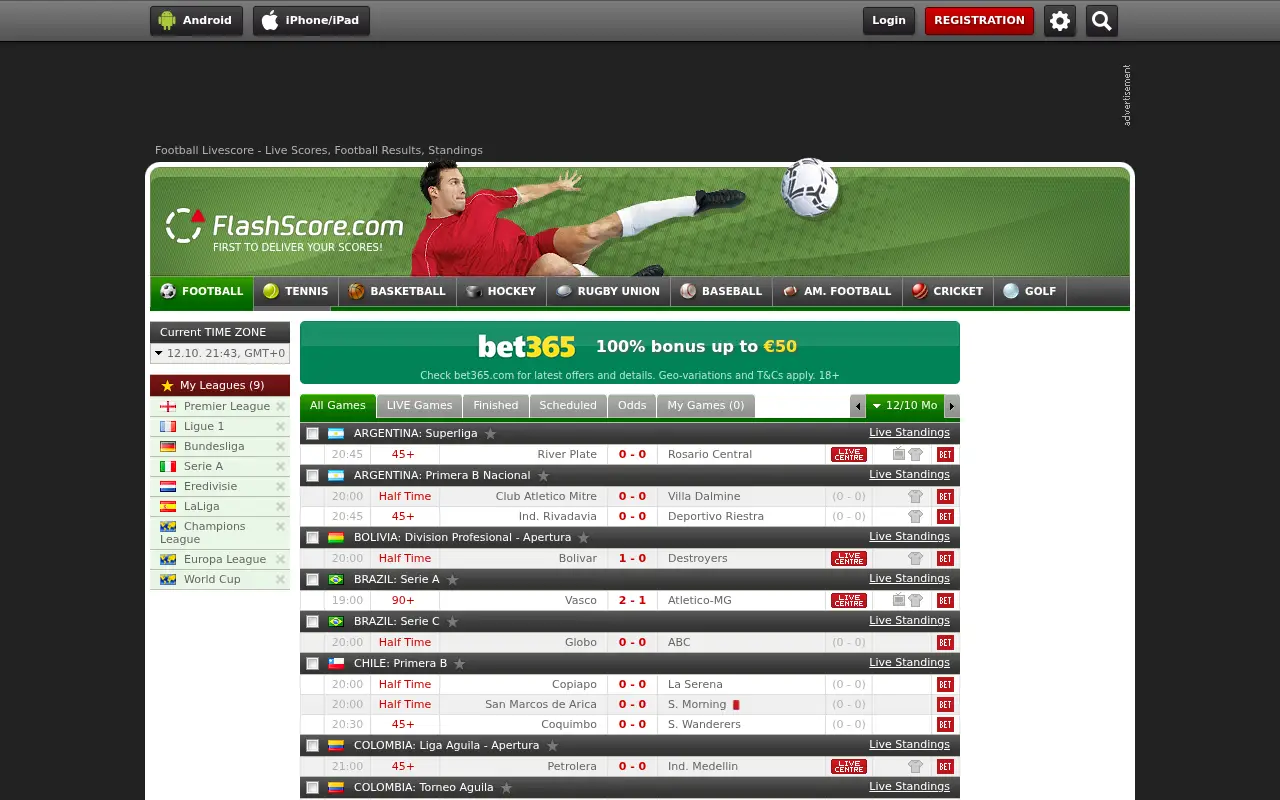 flashscore.com in 2018