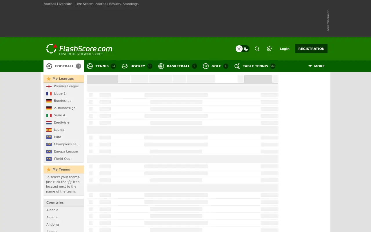 flashscore.com on June 29, 2020