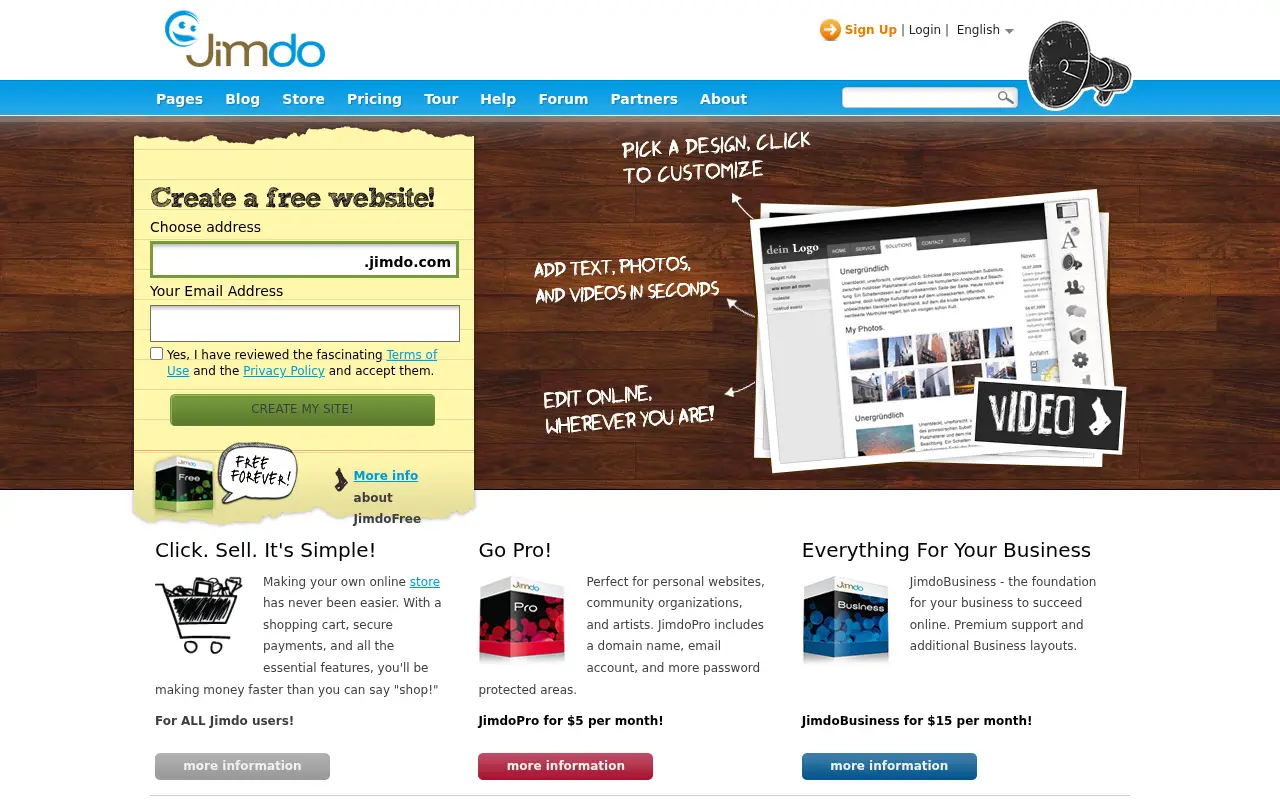 jimdo.com in 2010