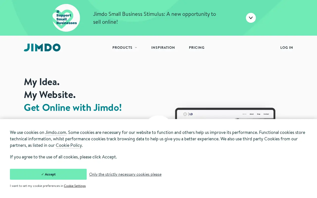 jimdo.com on July 1, 2020