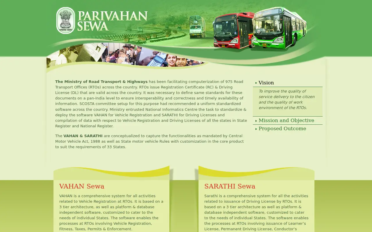 parivahan.gov.in in 2014
