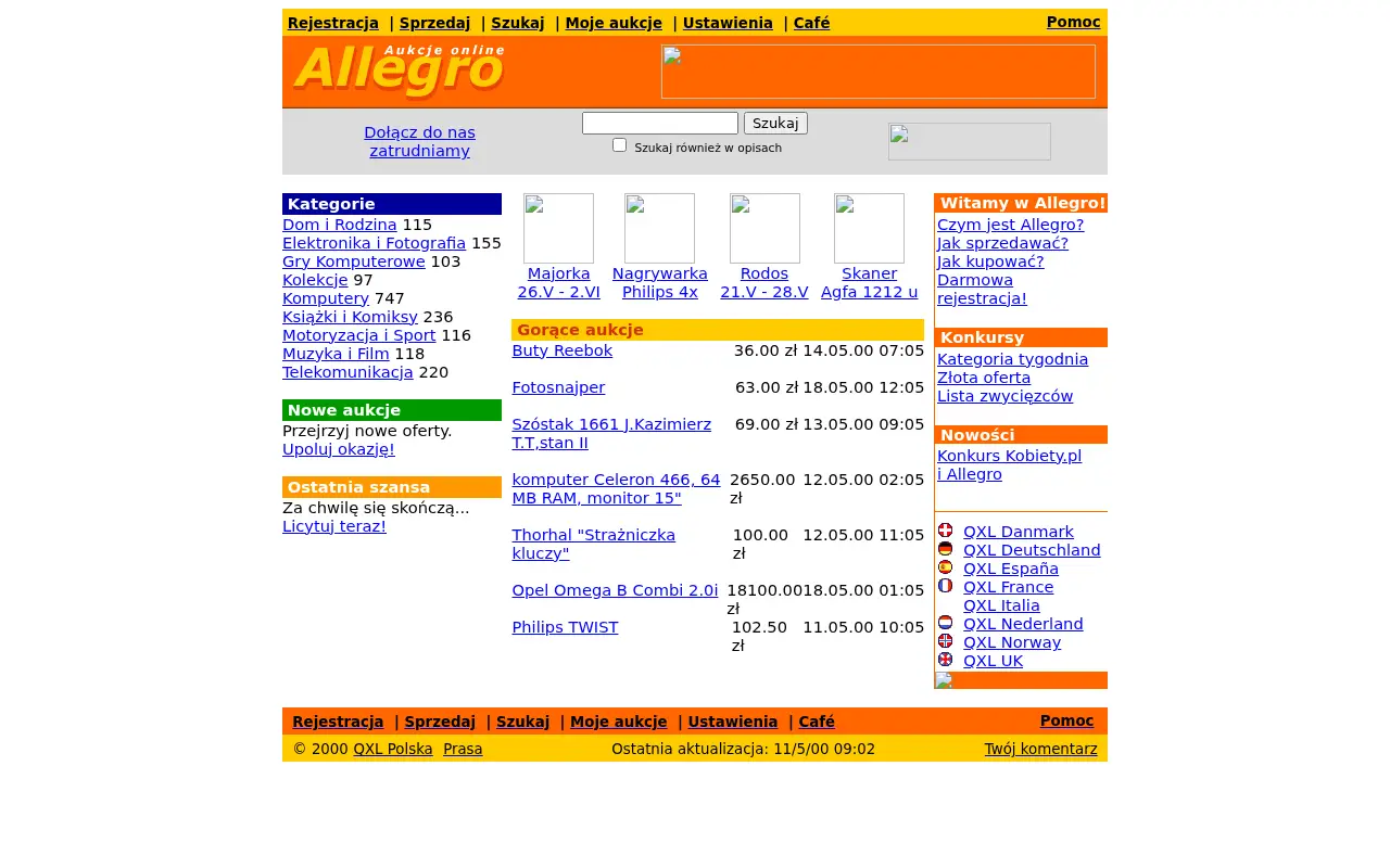allegro.pl in 2000