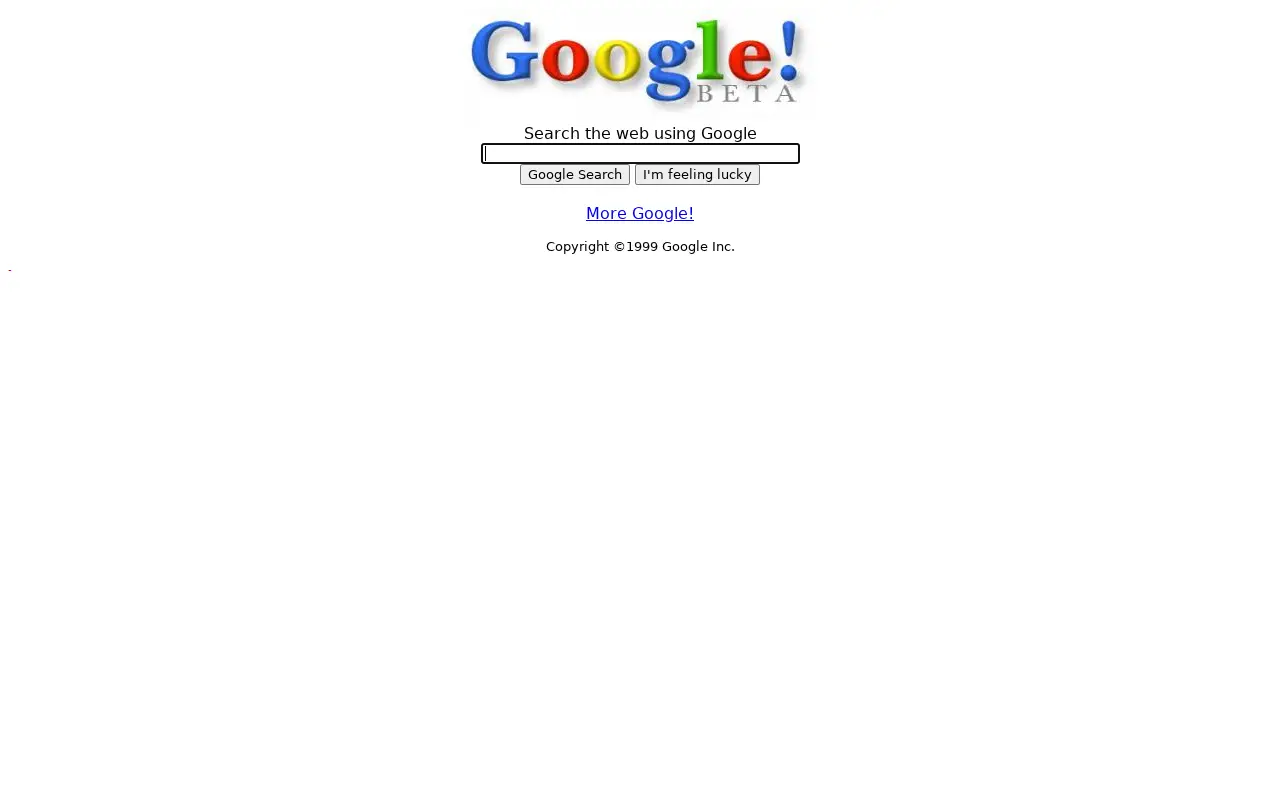 google.com in 1999
