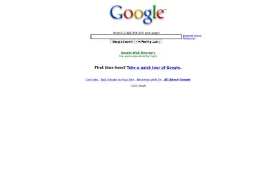 google.com in 2001